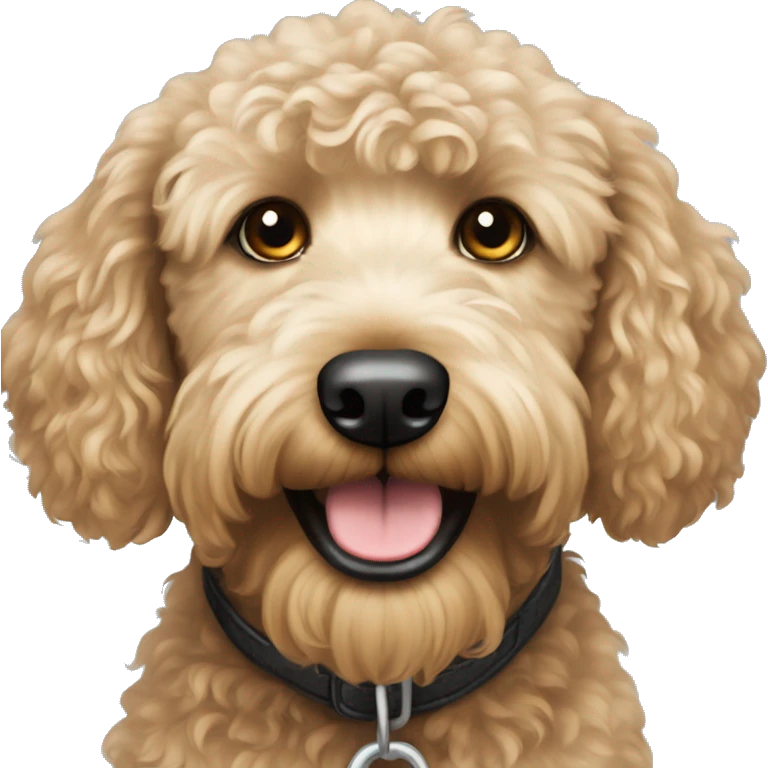 black golden doodle and poodle mix emoji