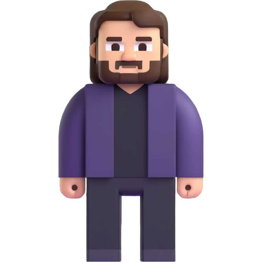 Jack Black as a Minecraft character emoji