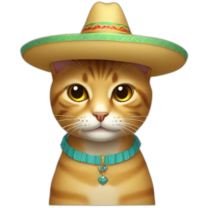 Cat with sombrero emoji