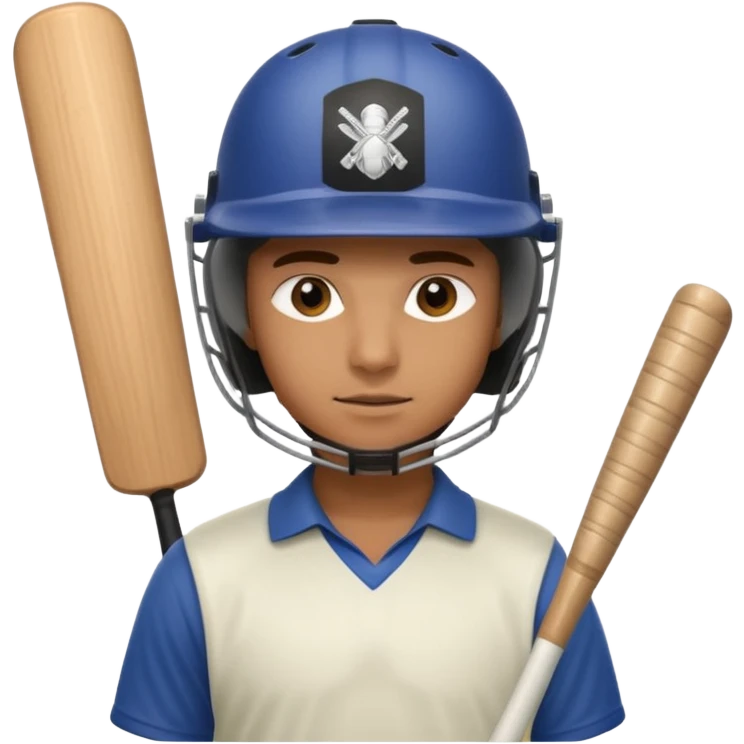 A cricket player emoji