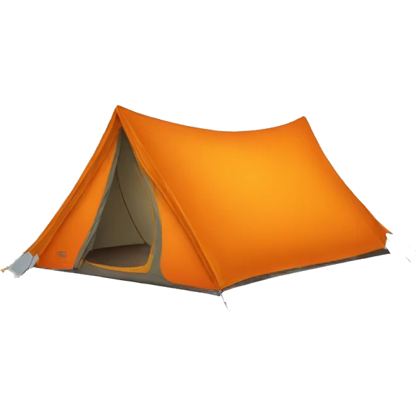 an orange camping tent emoji