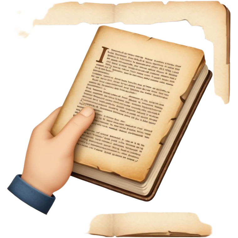 hand on book page emoji