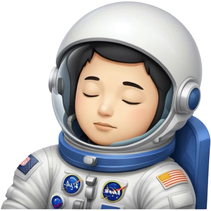 Sleeping Asian astronaut  emoji