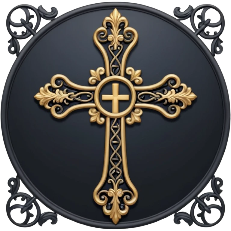 Dark Fantasy dark cross emoji