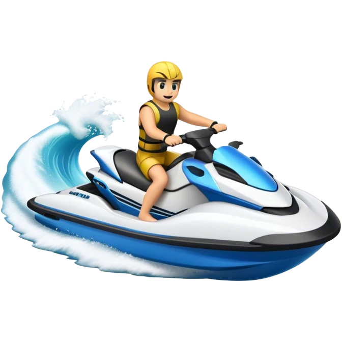 Jetski with wave emoji