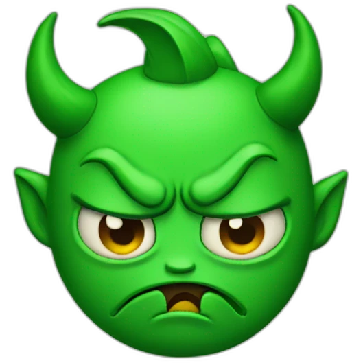 green sad devil emoji