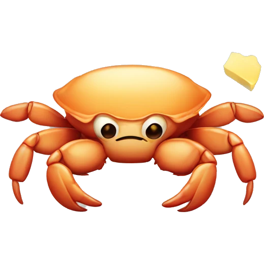 Crab and butter  emoji