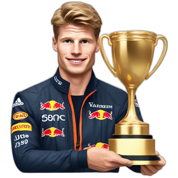 verstappen with trophy emoji
