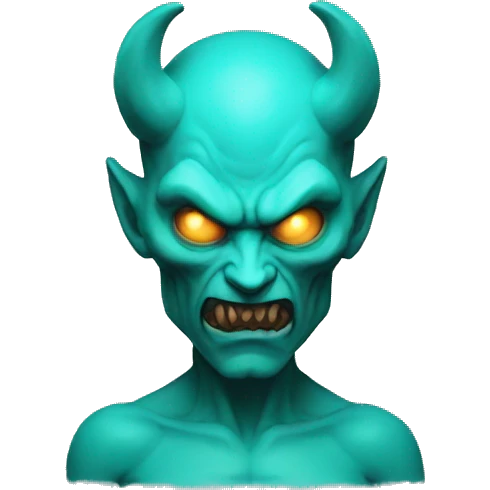 cyan demon emoji
