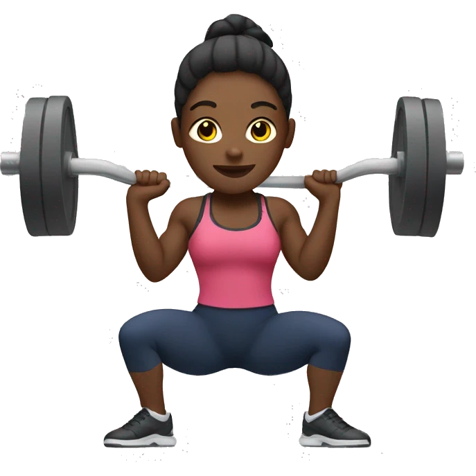 White woman weightlifting emoji