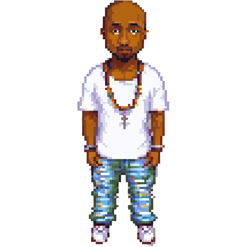 2Pac в полный рост, no background emoji