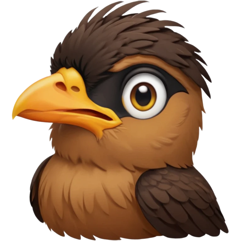 A sad common myna bird cute emoji emoji