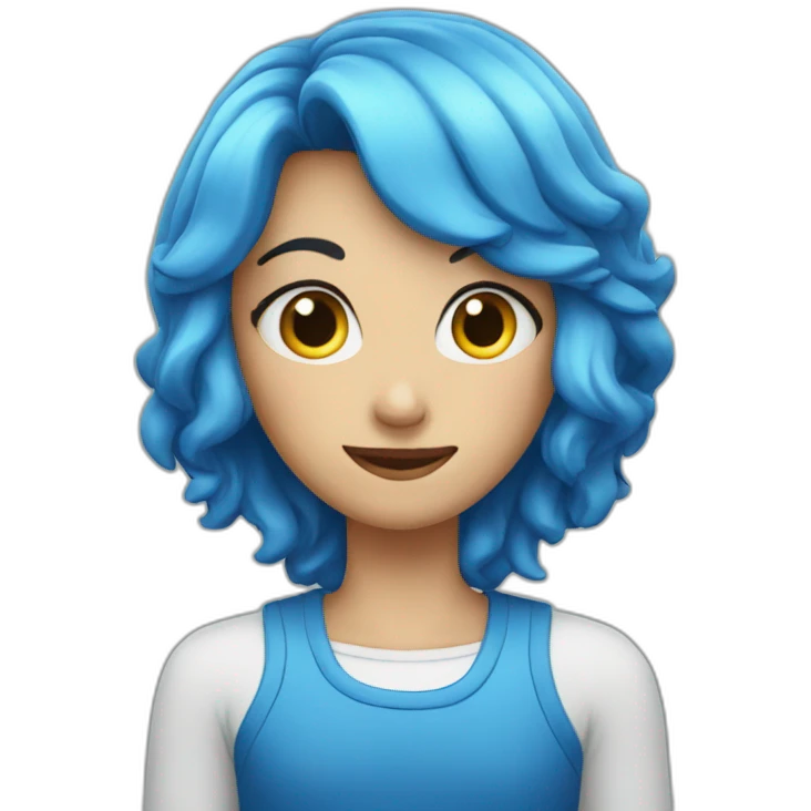 Coeur bleu emoji