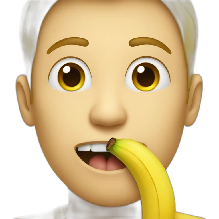 someone sucking a banana emoji