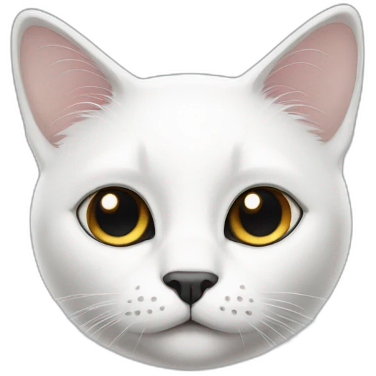White Cat with black ears emoji
