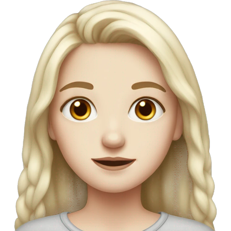 portrait of a white-skinned girl emoji