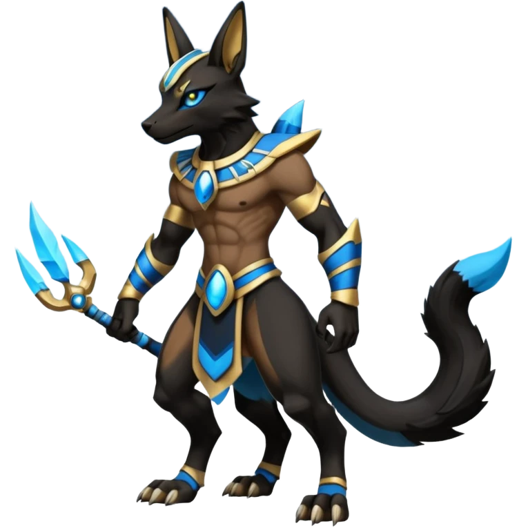 Lucario-Anubis-Umbreon-Zeraora-Fakémon-hybrid-creature (full body)  emoji