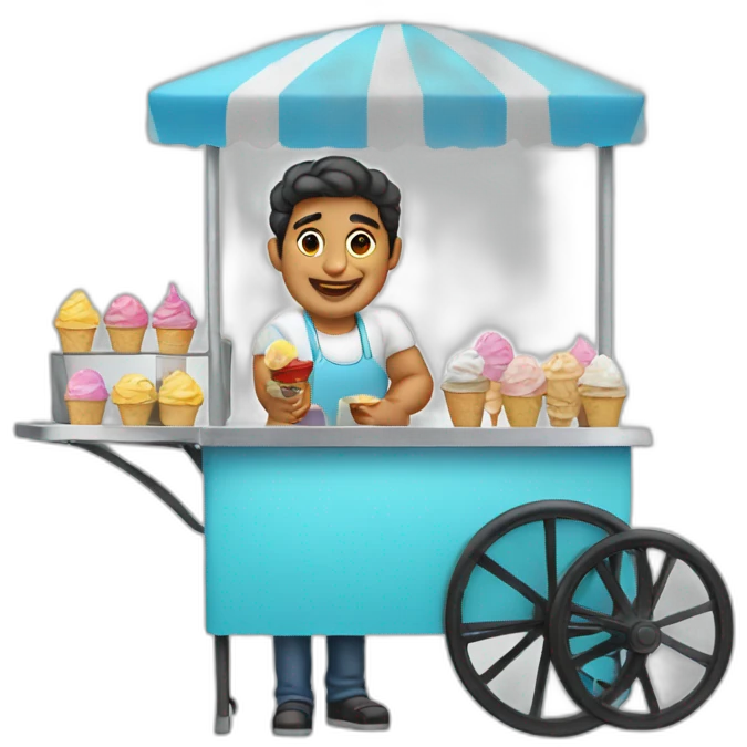 latino selling ice cream cart emoji