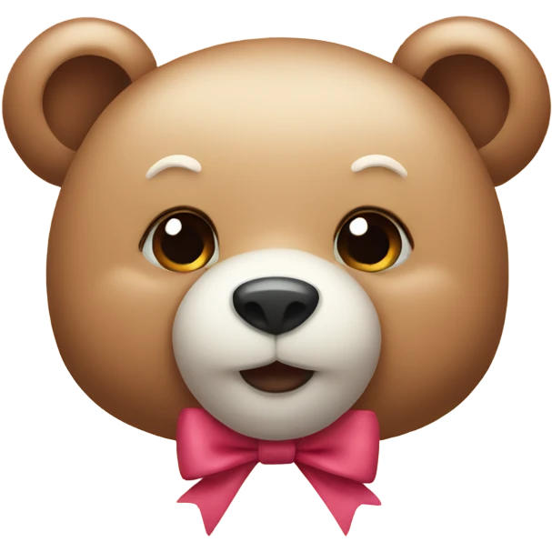 A cute bear with a bow emoji