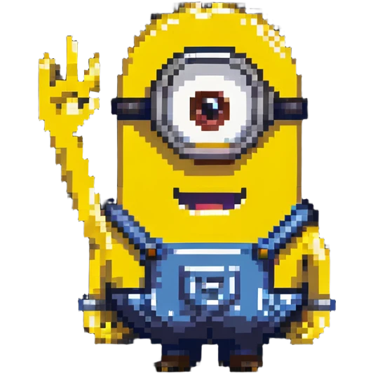 Minion character waving emoji