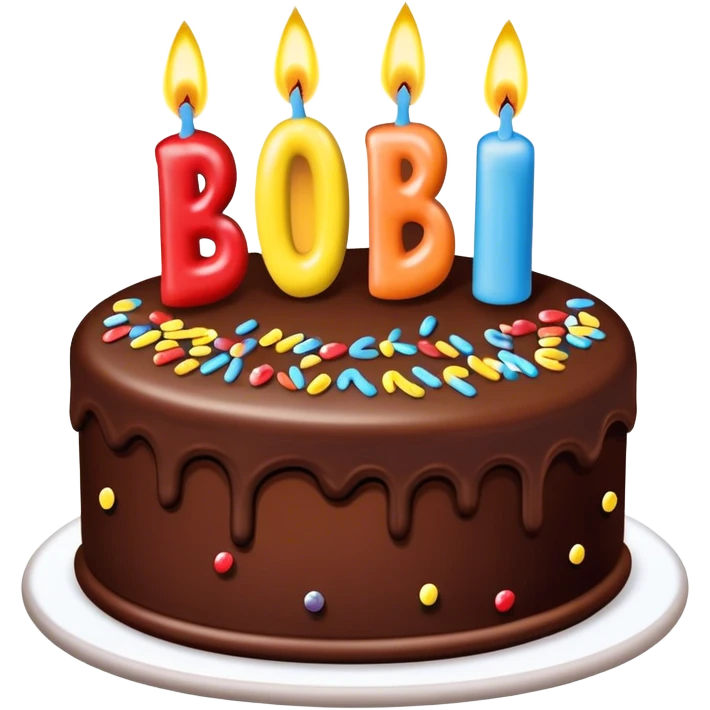 Happy Birthday Bob Birthday Cake emoji