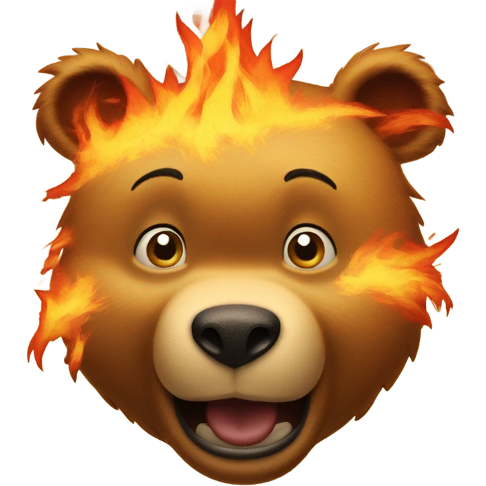 Flaming Pooh emoji
