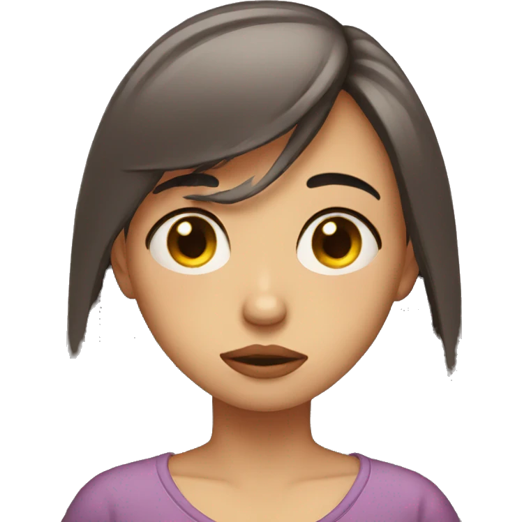 sad girl emoji