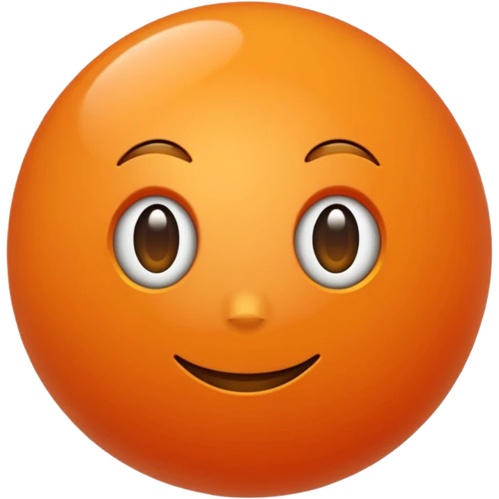 tangerine sphere emoji