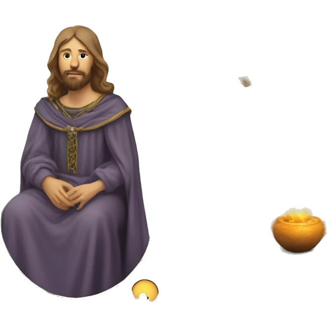 Cartas de tarot con una vela encendida  emoji