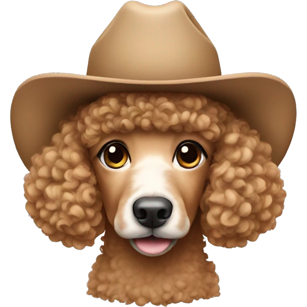 poodle wearing a cowgirl hat  emoji