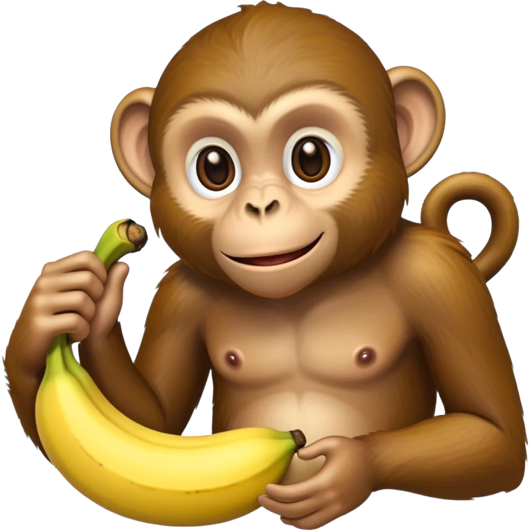 Monkey with banana emoji