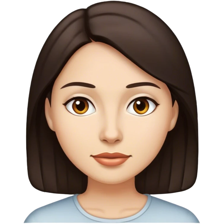 Parda, cabelo castanho escuro, magra  emoji