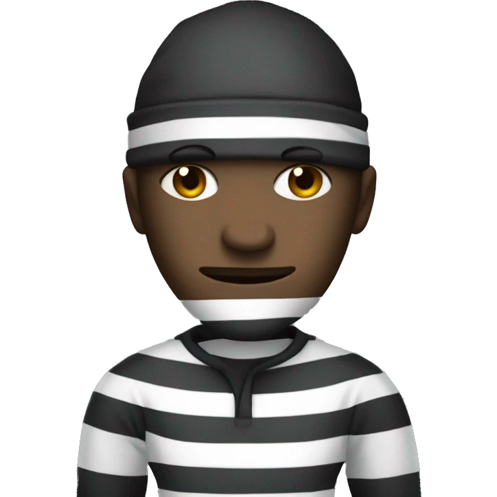 Robber in striped clothes emoji