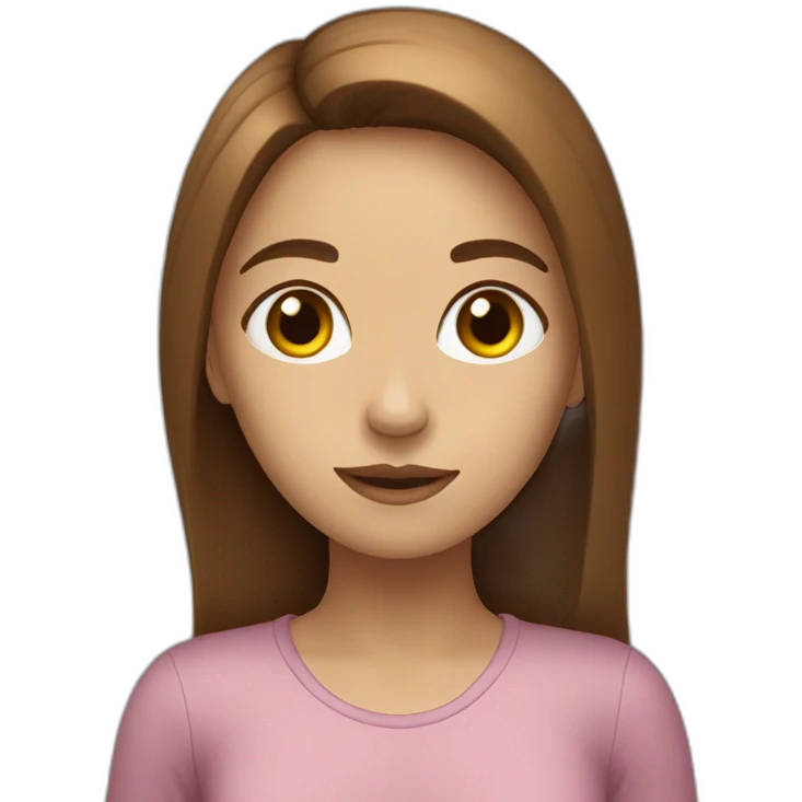 girl White with brown hair go to bed emoji