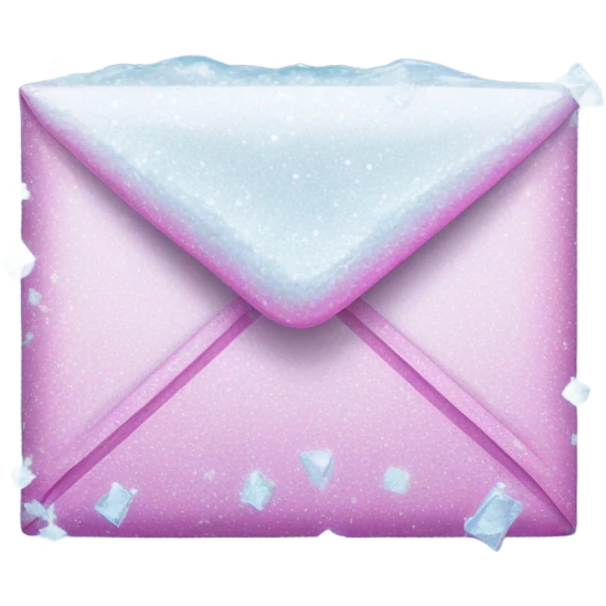 pink frozen email envelope emoji
