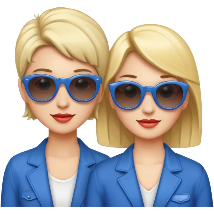 gay women couple wearing sunglasses   emoji