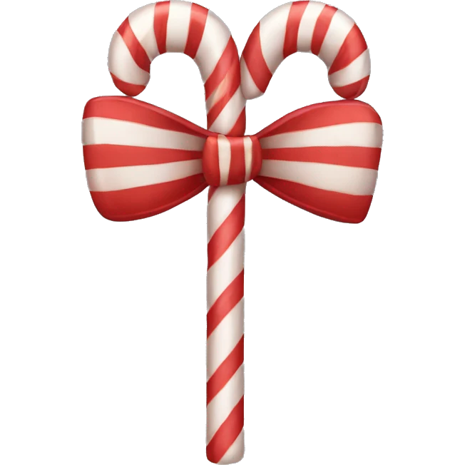 candy cane bow emoji