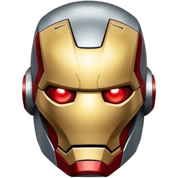 iron man, face red eye emoji