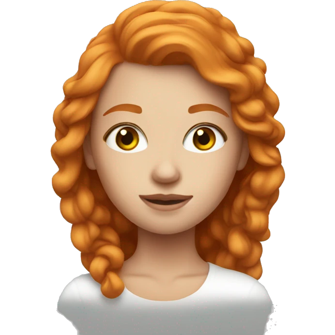 beautiful model ginger girl  emoji