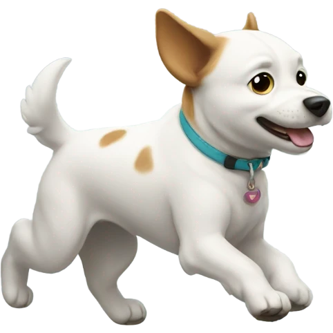 Dog moonwalking emoji