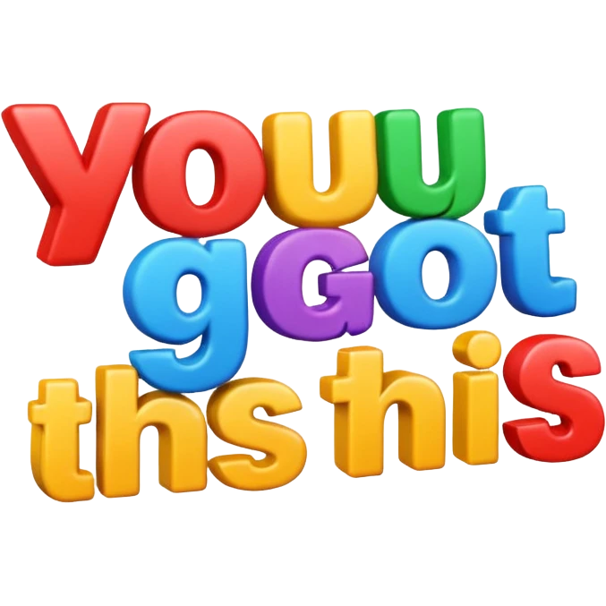 make an emoji that has written "you got this" emoji