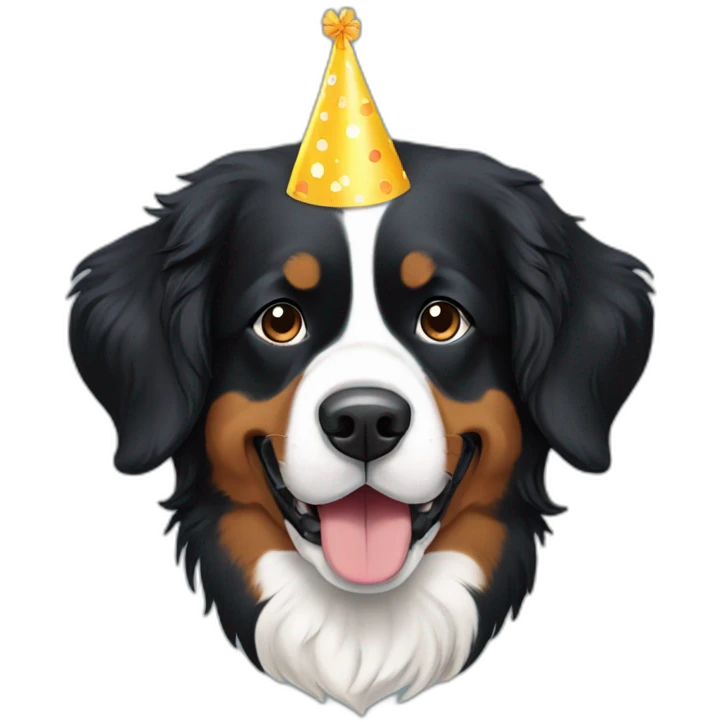 Bernese mountain dog birthday emoji