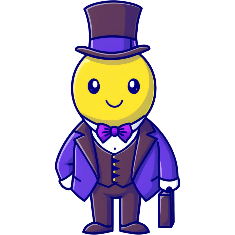 lemon with a monocle, top hat, and cravat emoji