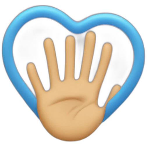 coeur avec les doigts emoji