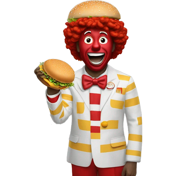 ronald mcdonald slapping burger king emoji