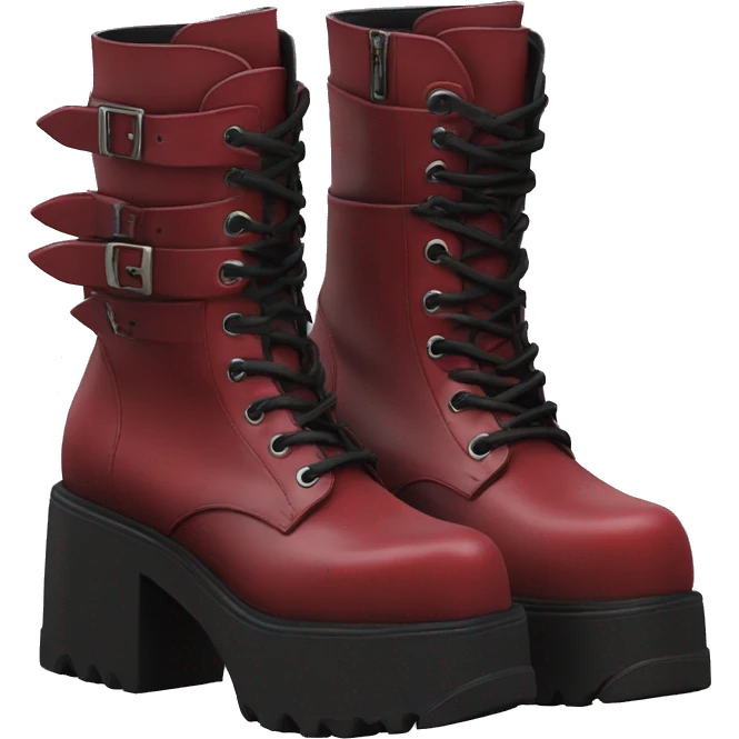 Demonia platform boots emoji