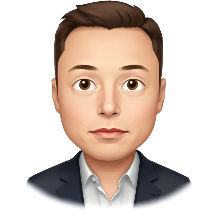 Black Elon musk light skin African American emoji