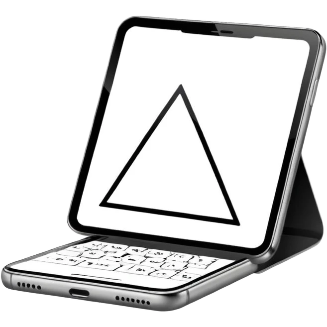 Minimalistic flat vector icon, iOS style, thin black contour on white background. Simple code window with a small play triangle in the corner, and a smartphone outline next to it. Clean, no text, no shadows emoji