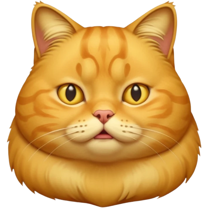fat yellow confused cat emoji
