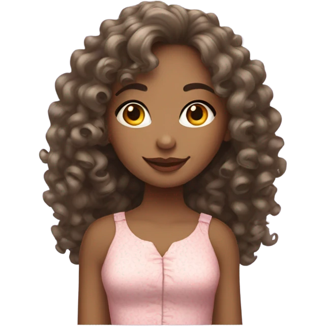 curly hair girl coquette emoji